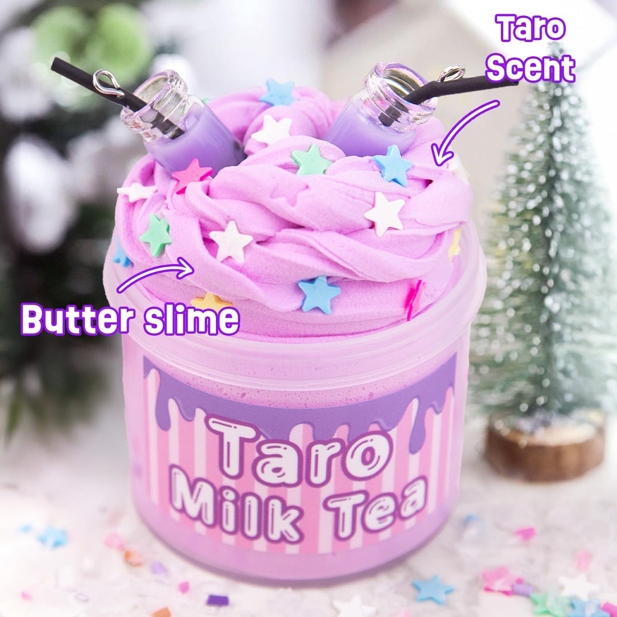 Slime Countdown Box with 10 Scented Dessert Slimes, 5 Mix Ins and 16 Charms for Holiday Mixing