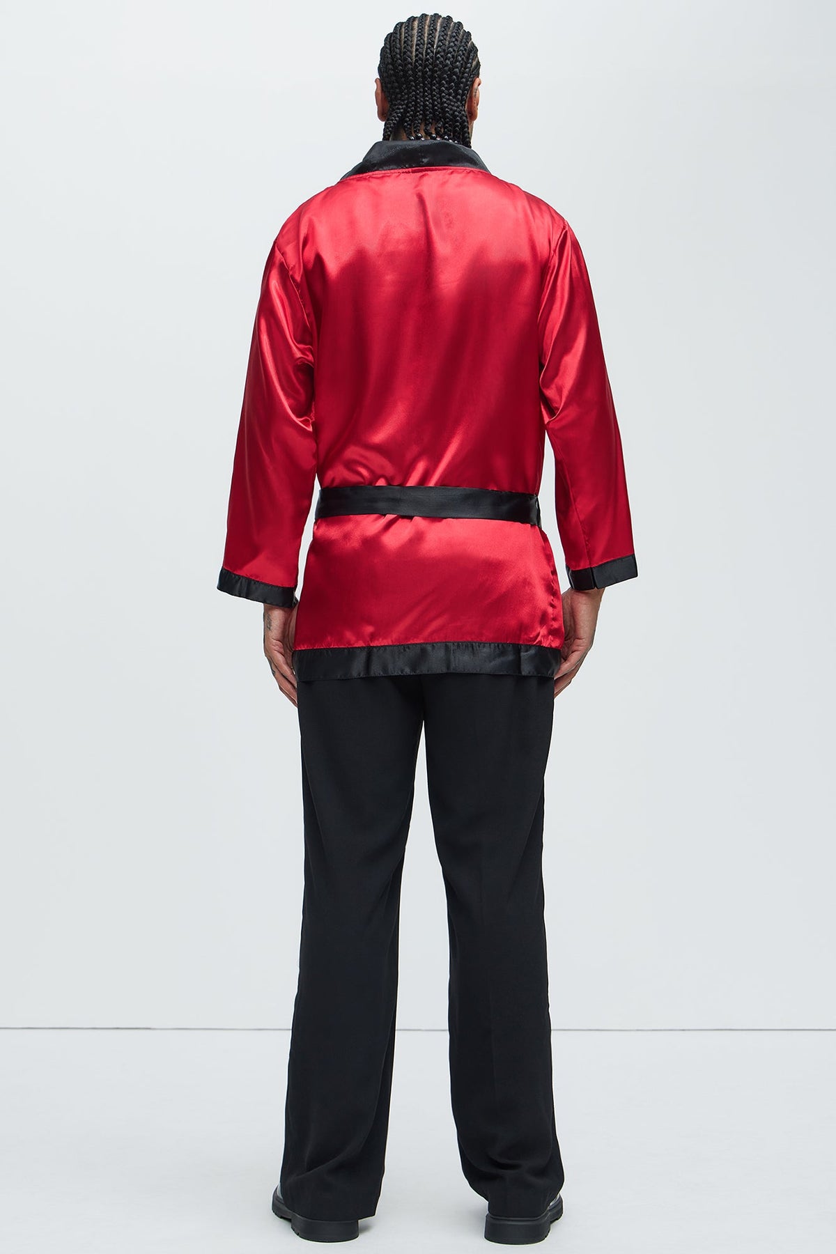 Classic Wrap Robe Costume Set with Pipe Prop for Men