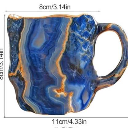 Mineral Crystal Mug with Insulating Walls and Microwave Safe, 350-450ml