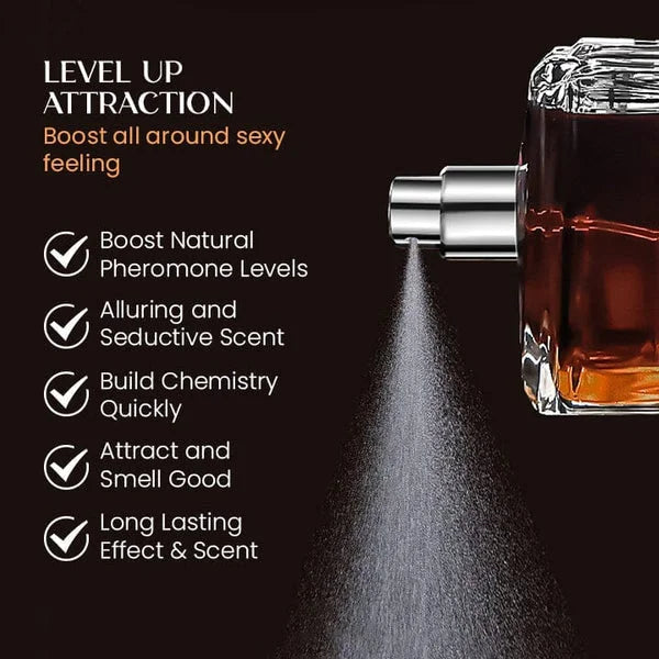 Pheromone Cologne Spray with Pulse Point Application and Portable Bottle