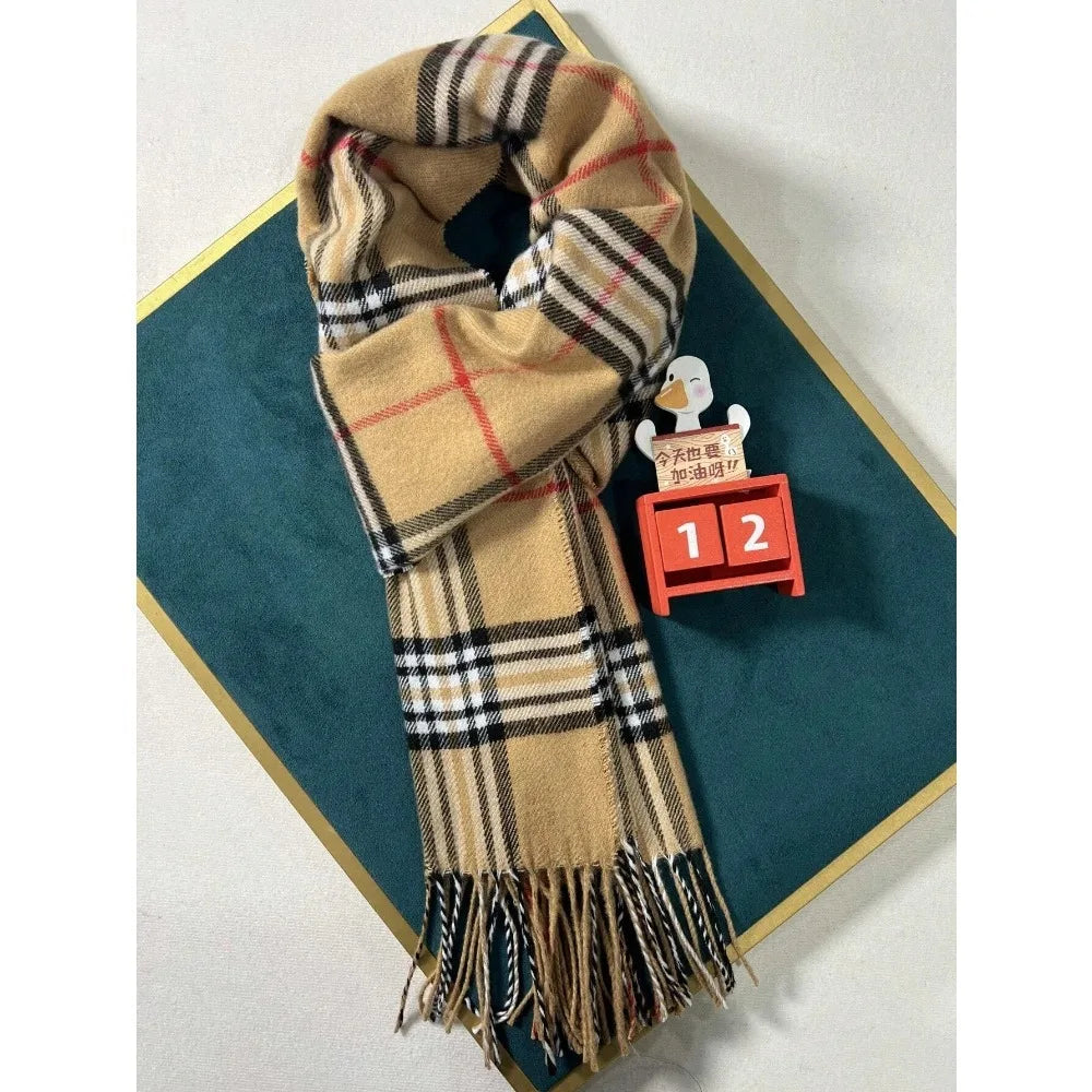 Plaid Winter Scarf 70 Inches with Soft Polyester Fabric and Unisex Design