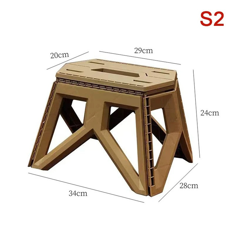 Portable Folding Stool with Built-In Handle and Textured Grips, 330 lb Capacity