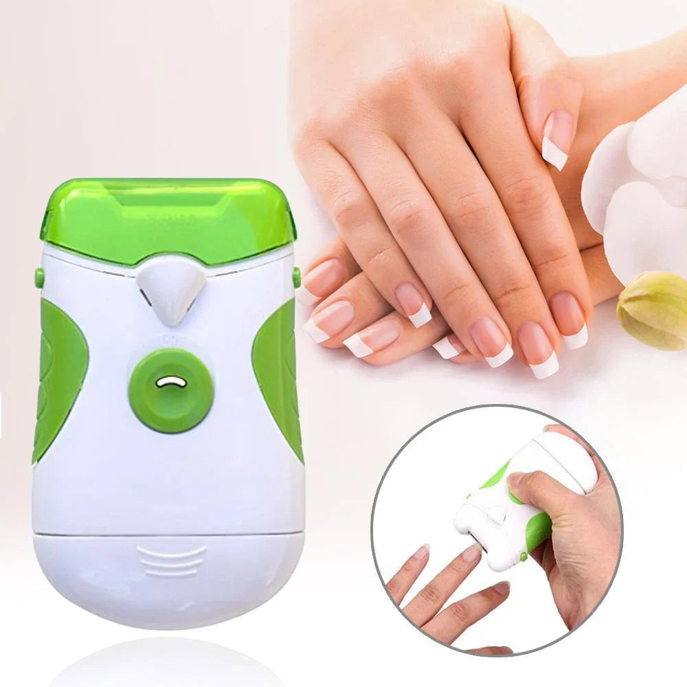 Rechargeable Electric Nail Clipper with Built In LED Light and Rounded Blade