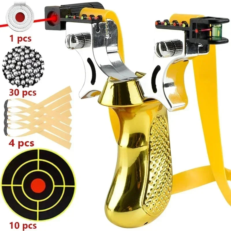 Laser Slingshot with Built-In Level and Anti-Slip Grip, Target Practice Tool