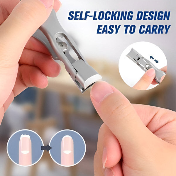 Stainless Steel Nail Clipper for Travel with Ergonomic Non Slip Handle and Pocket Size
