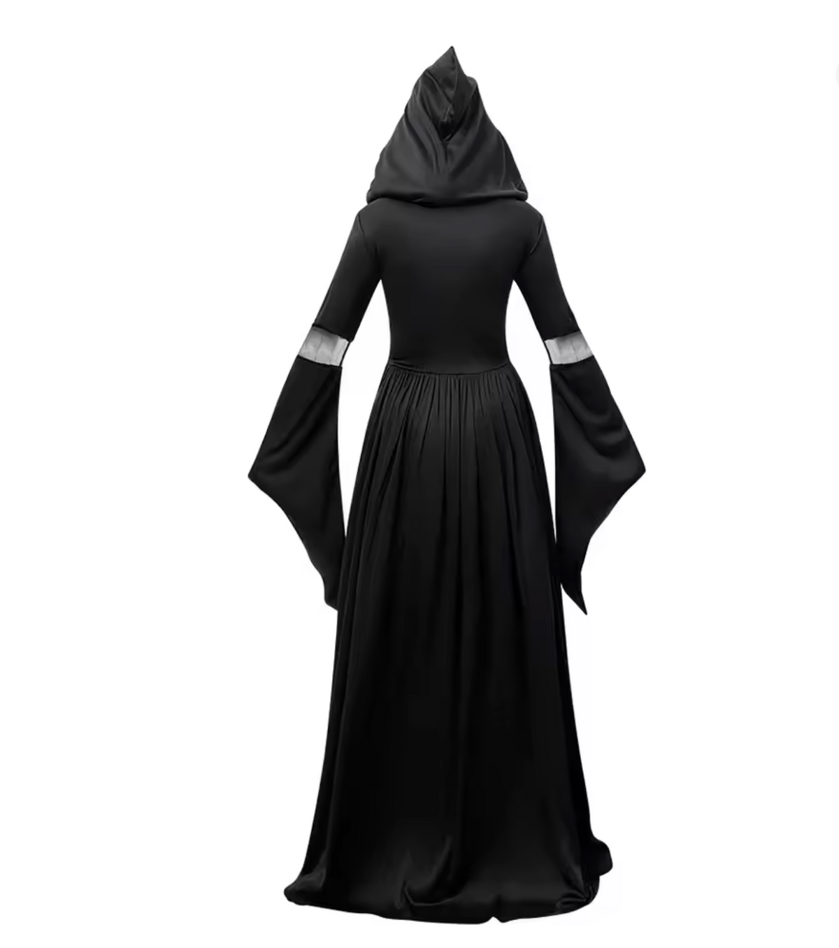 Bell Sleeve Witch Dress with Fitted Waist for Halloween Costumes