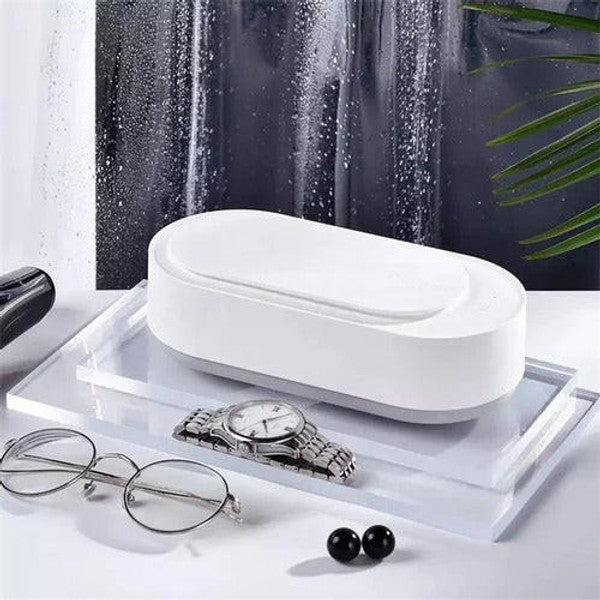 Ultrasonic Cleaner with High Frequency Vibration and Battery Operation for Eyeglasses, Jewelry, Dental Trays
