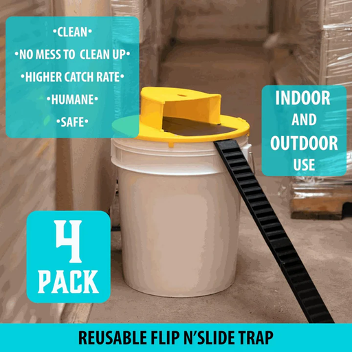 4-Pack Bucket Lid Mouse Trap