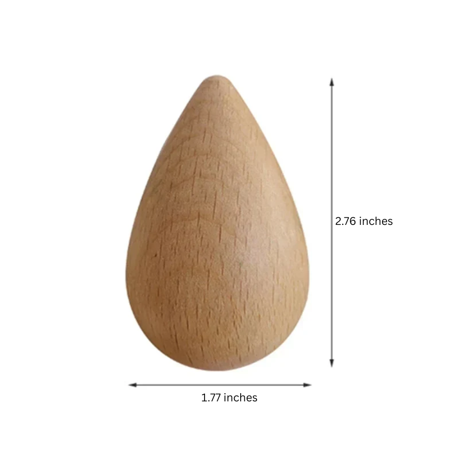 Beech Wood Water Drop Wall Coat Holder