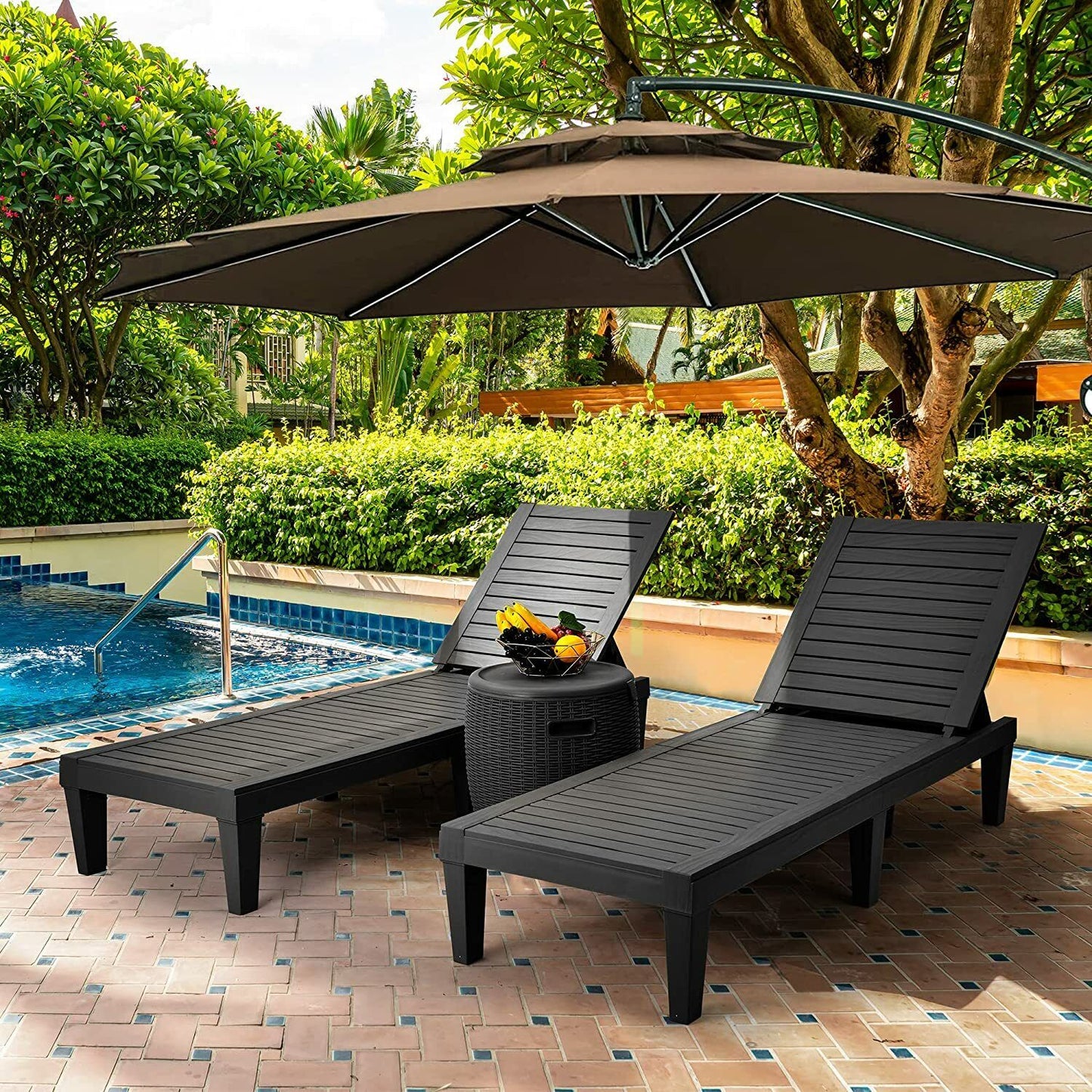 2 Piece Patio Reclining Chairs