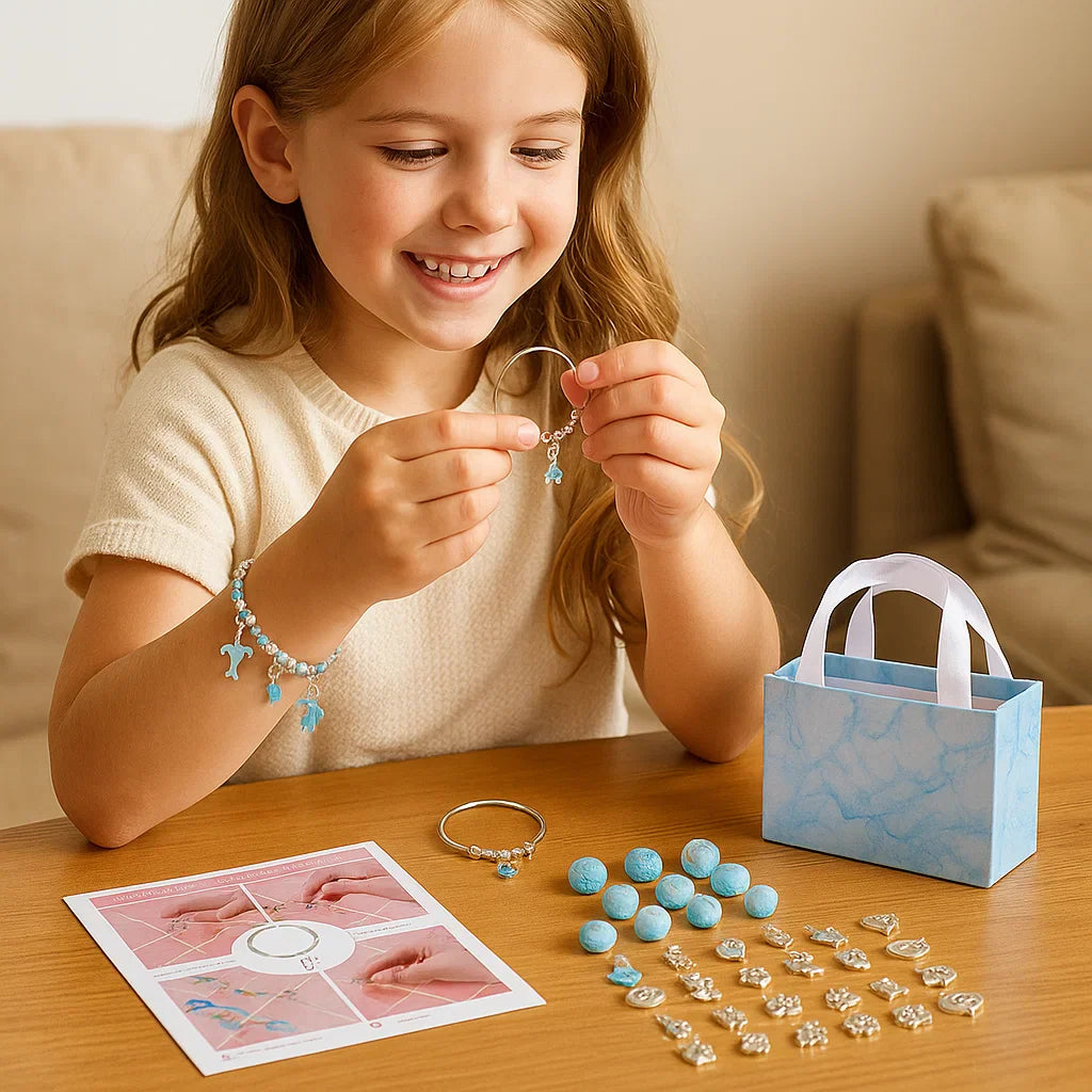 DIY Jewelry Making Kit with Beads and Strings for Creative Play