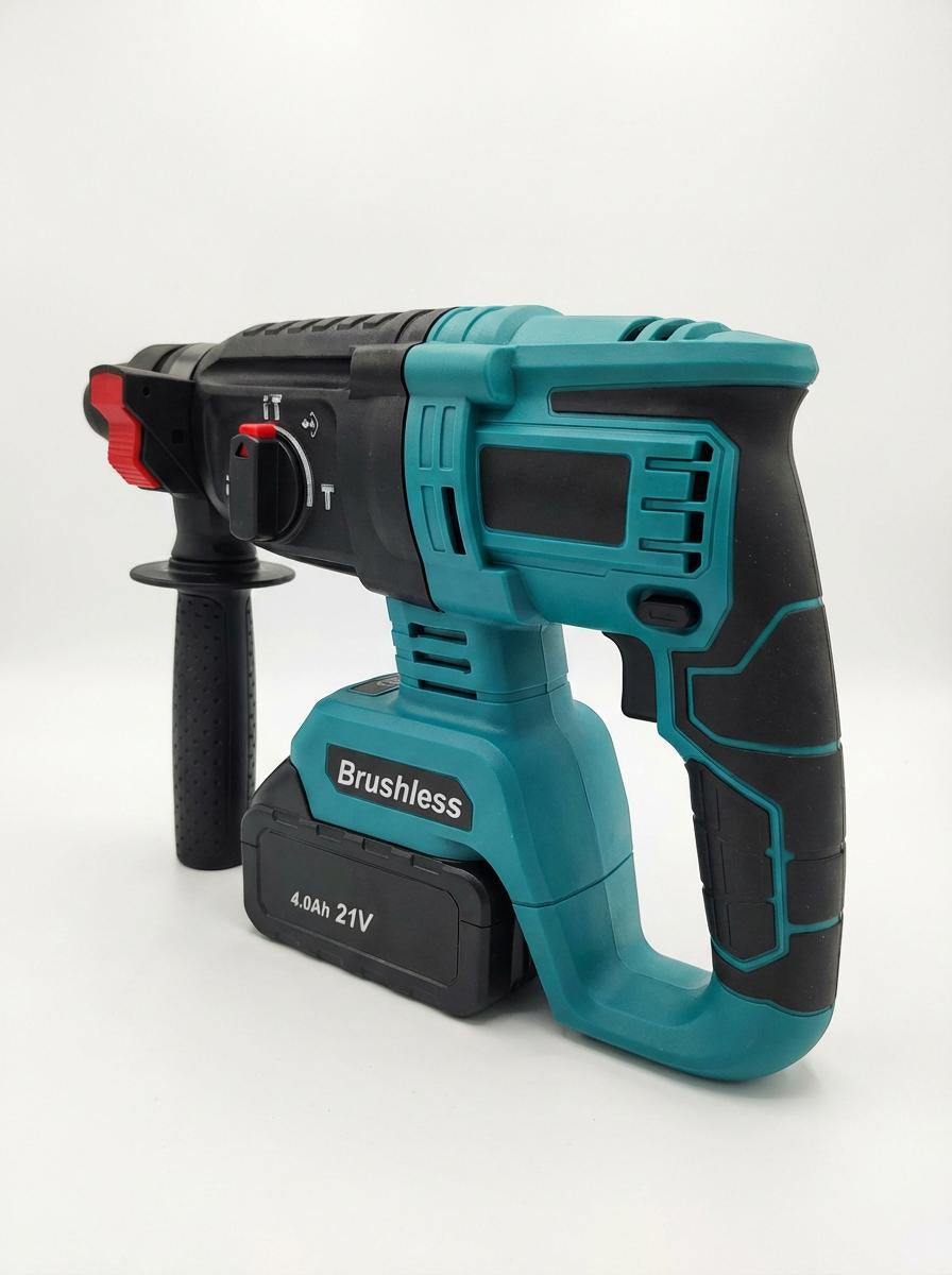 Brushless Cordless Rotary Hammer Drill with Ergonomic Grip and Rapid Charging