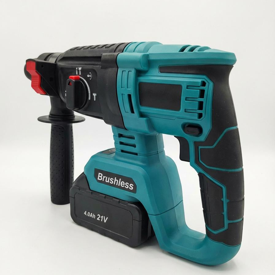 Brushless Cordless Rotary Hammer Drill with Ergonomic Grip and Rapid Charging