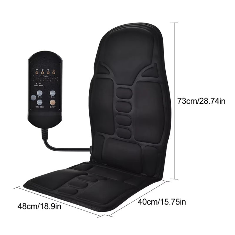 Electric Massage Chair Pad with Soothing Heat Therapy - Ideal for Home & Car