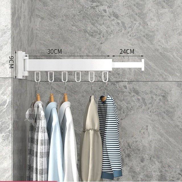 Wall Mounted Retractable Cloth Drying Rack