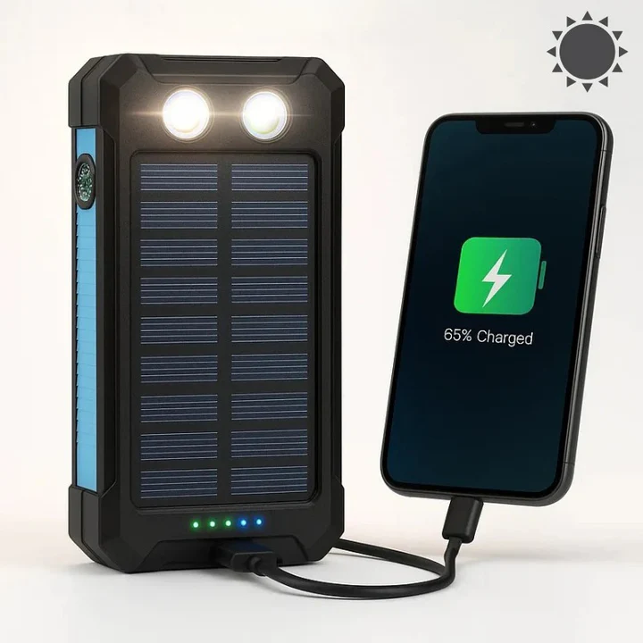 50,000mAh Solar Charger Waterproof Power Bank External