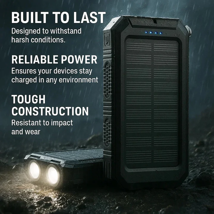 50,000mAh Solar Charger Waterproof Power Bank External