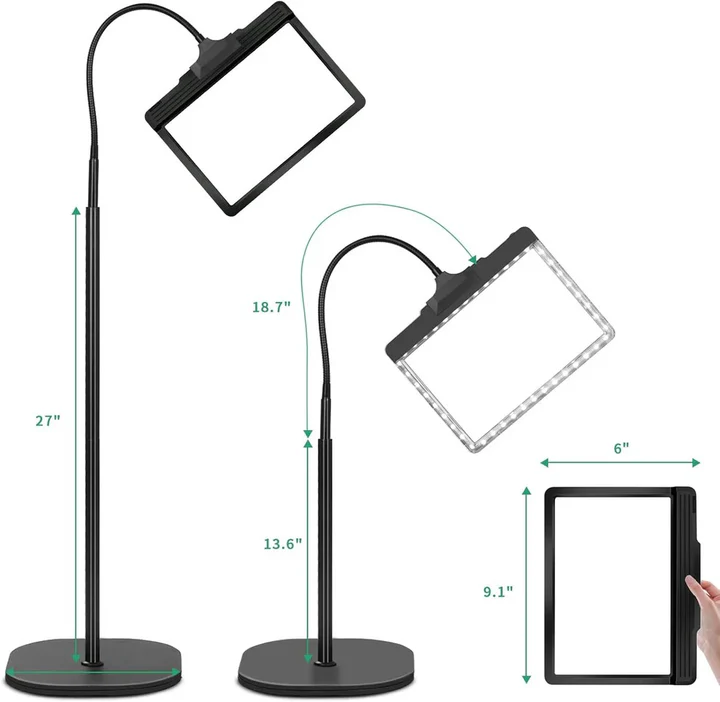 Full-Page Magnifying Glass with LED Light