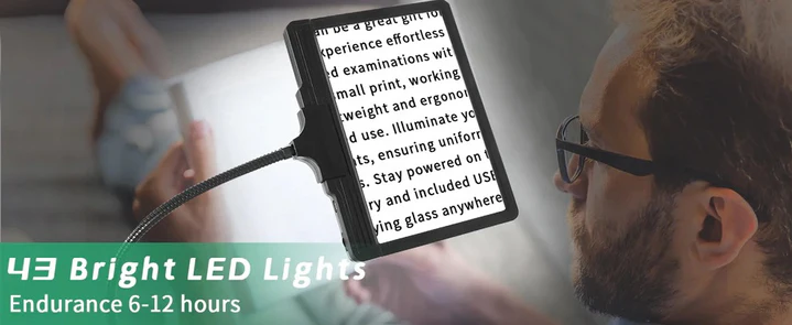 Full-Page Magnifying Glass with LED Light