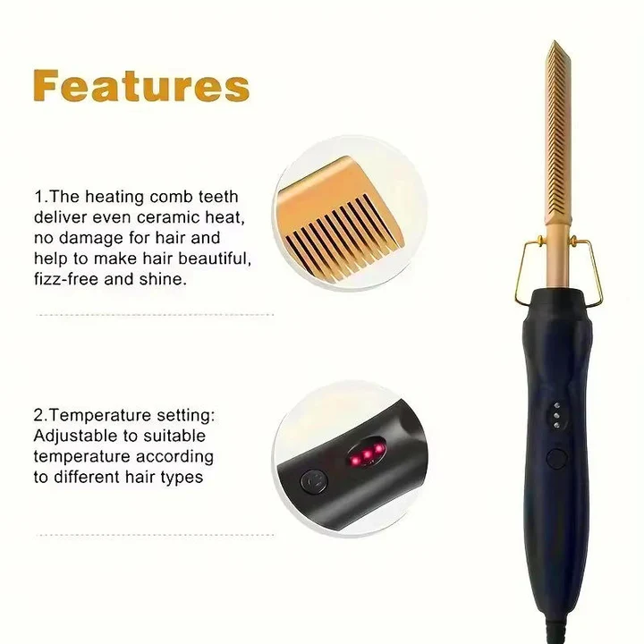 Hot Comb for Thick and Coarse Hair