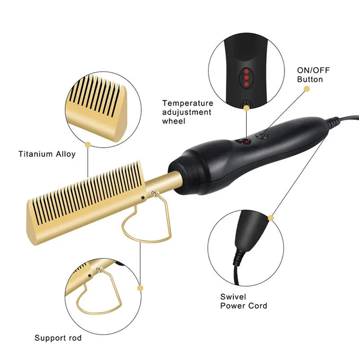 Hot Comb for Thick and Coarse Hair