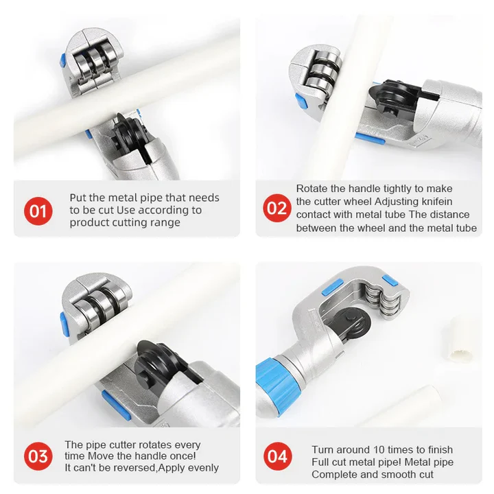Heavy-Duty Pipe Cutter for Metal and PVC Tubing