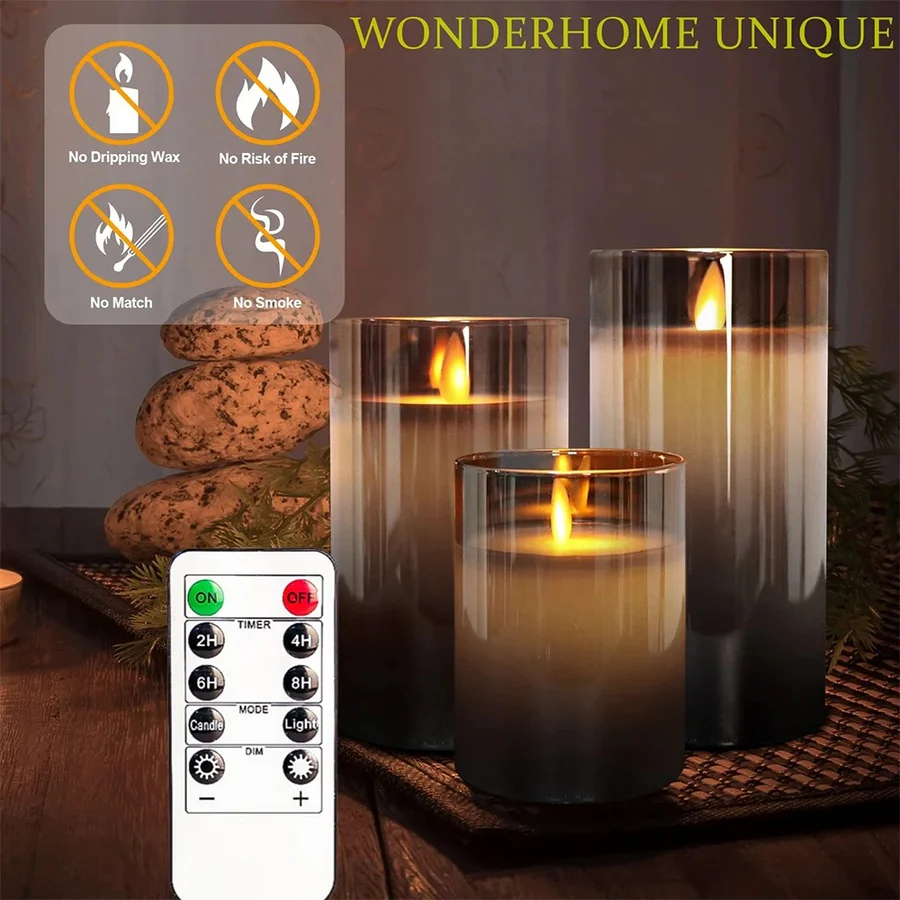 Realistic Flameless Candles with Remote