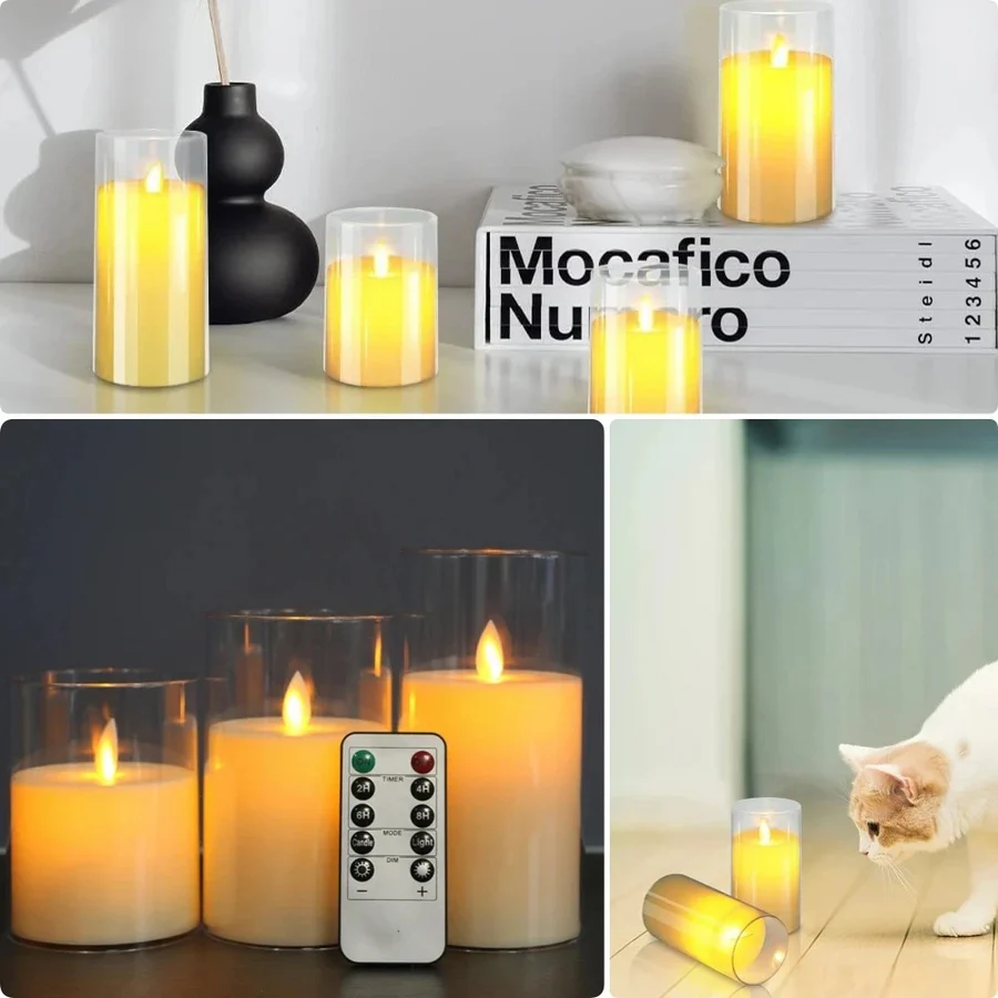 Realistic Flameless Candles with Remote