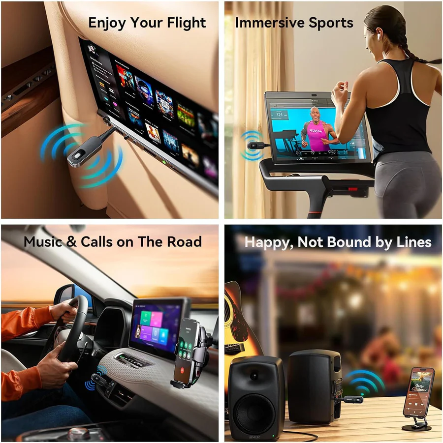 Bluetooth Wireless Adapter for PC TV and Car