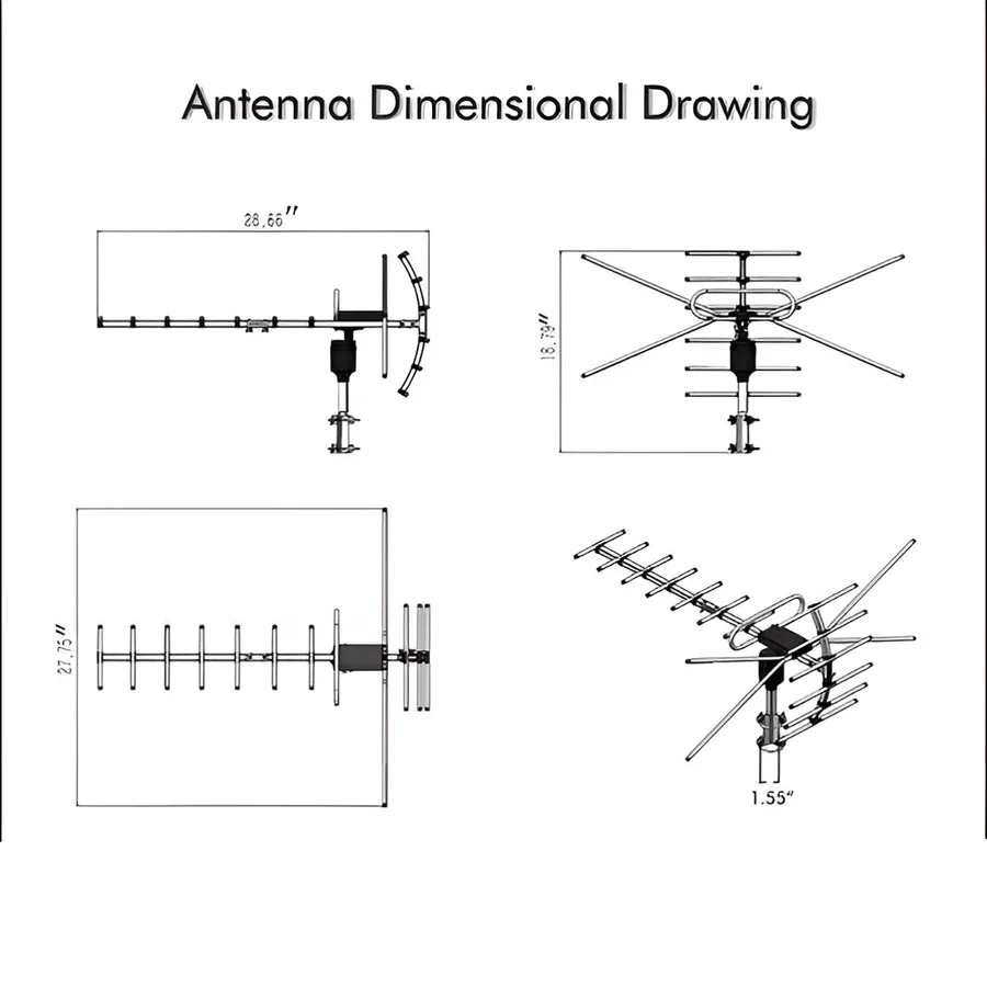 Extra Range Outdoor HD TV Antenna