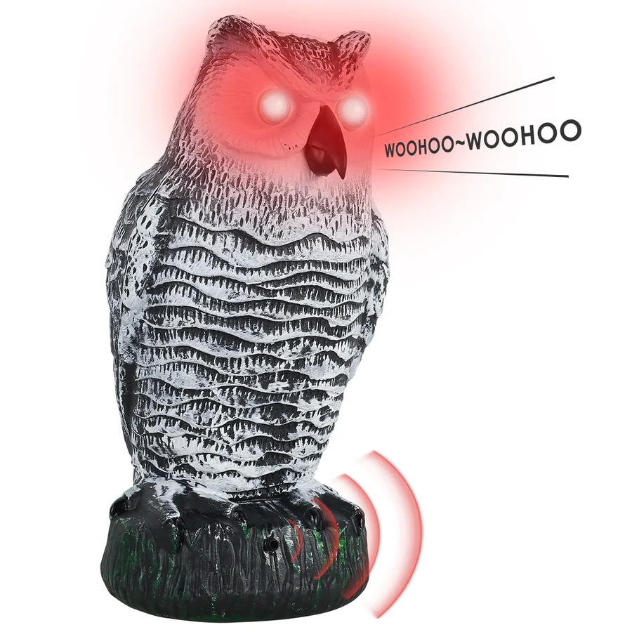 Realistic Owl Decoy Bird Repeller