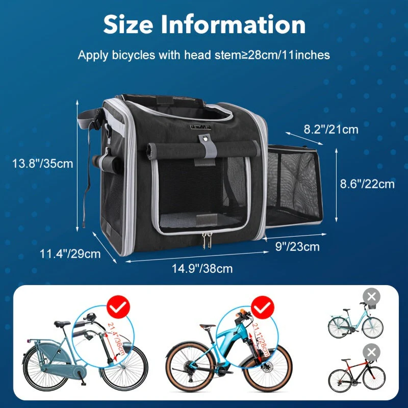 Expandable Bike Basket for Pets