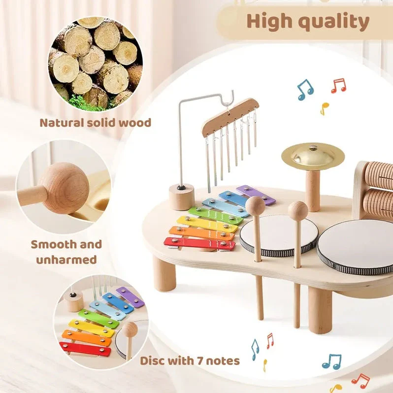 Wooden Music Station Creative Musical Fun for Little Ones