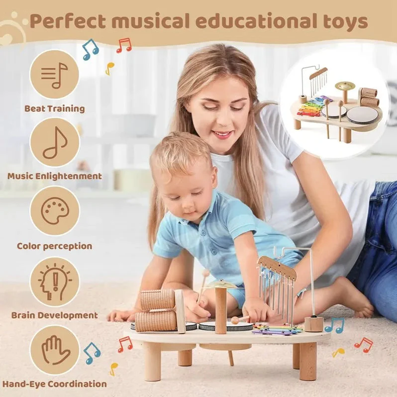 Wooden Music Station Creative Musical Fun for Little Ones