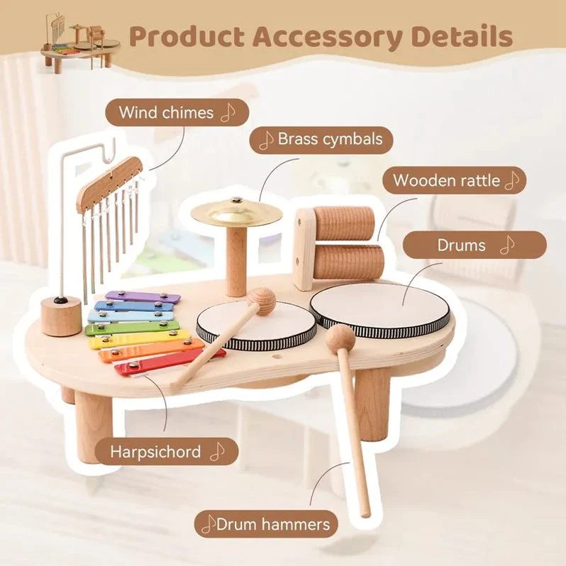 Wooden Music Station Creative Musical Fun for Little Ones