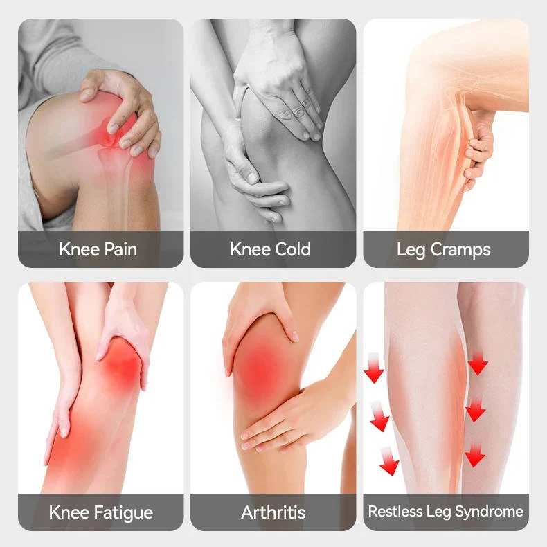 Cordless Knee Massager with Heat Vibration for Pain Relief