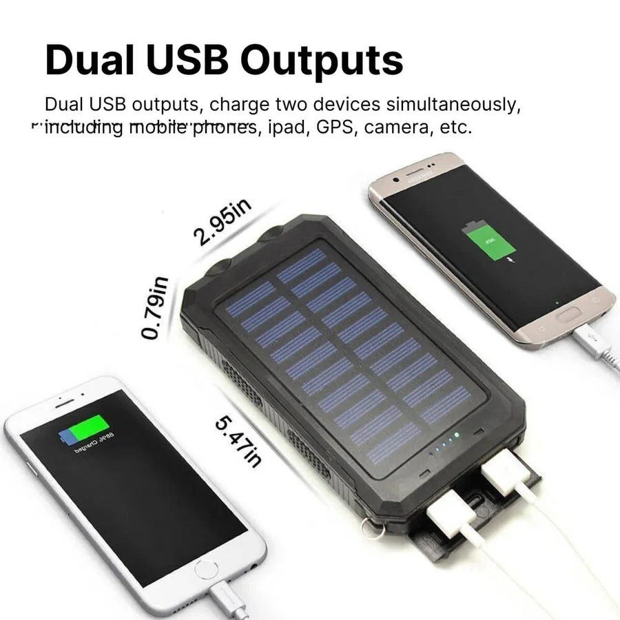Solar Charger Waterproof Power Bank