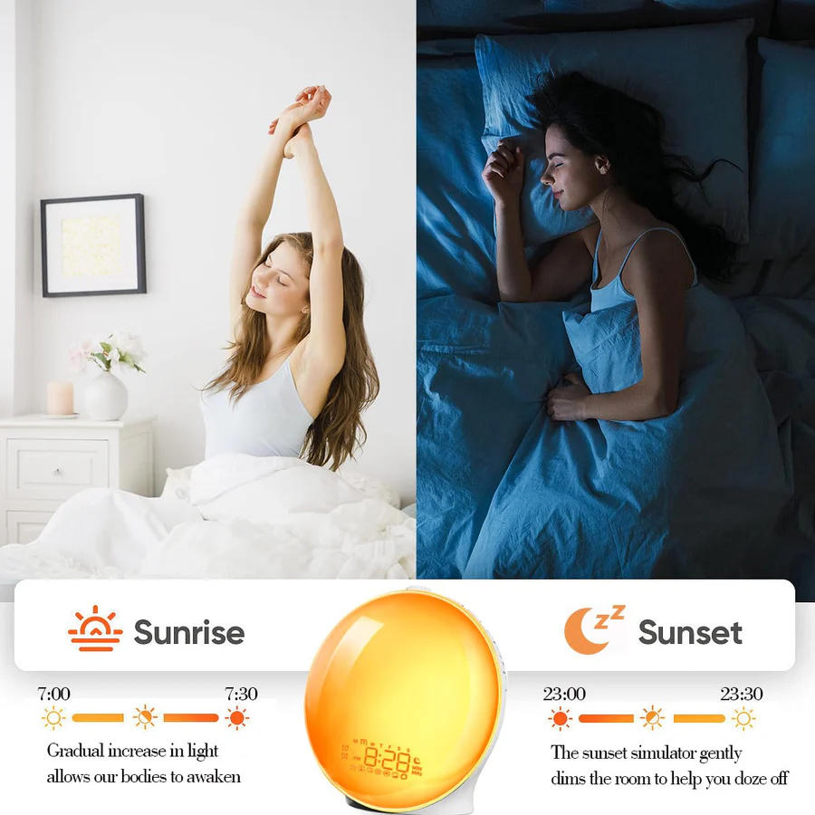 Gentle Rise Smart Wake Up Light with Nature Sounds