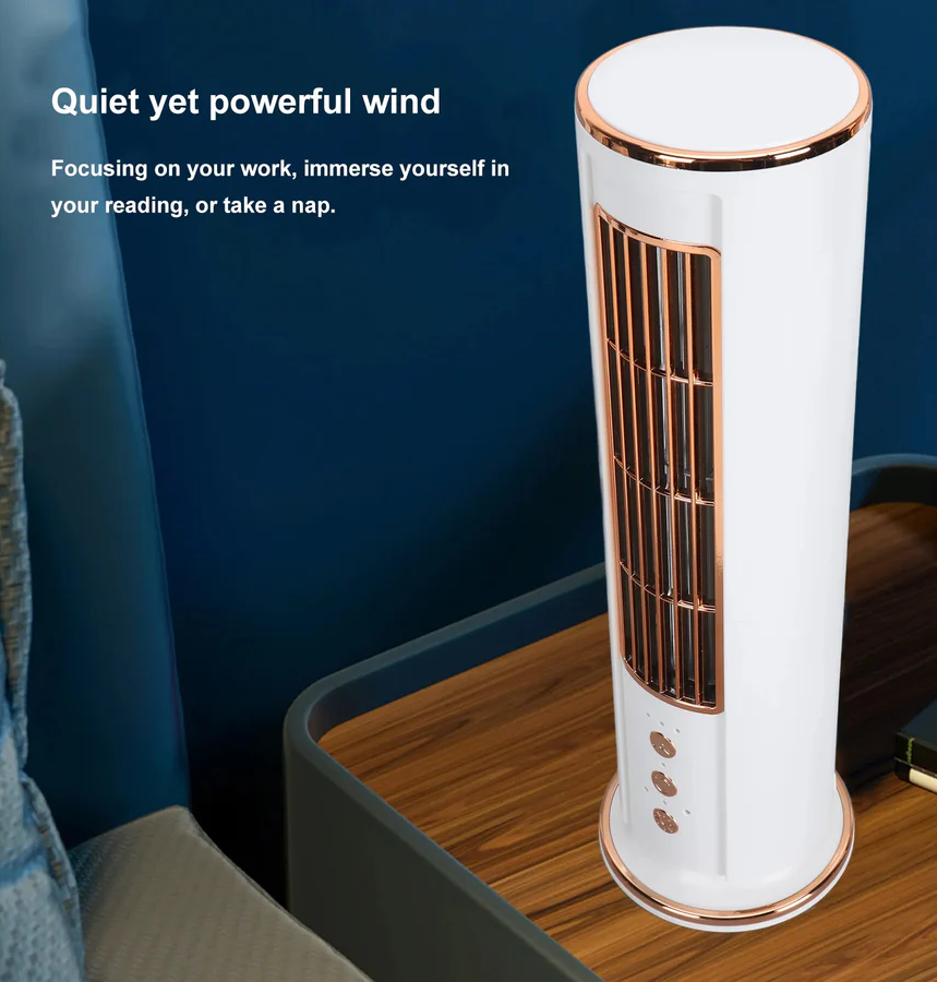 Bladeless Desktop Air Conditioner Fan with Remote Control
