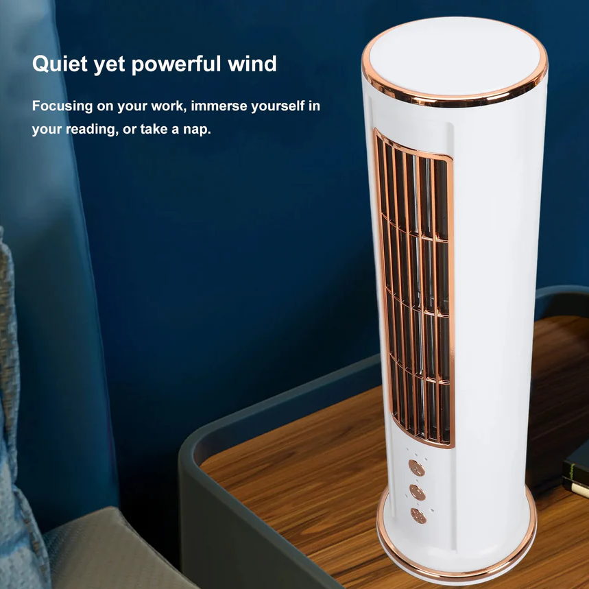 Bladeless Desktop Air Conditioner Fan with Remote Control