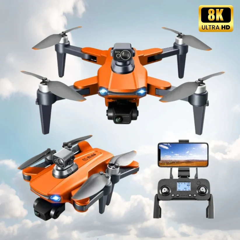 8K HD Pro Drone with Dual Camera, GPS, Brushless Motors