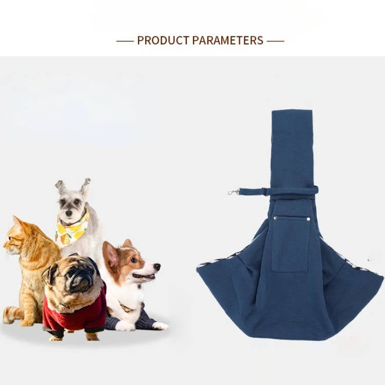 Small Dog Sling Carrier with Adjustable Shoulder Strap and Harness Clips