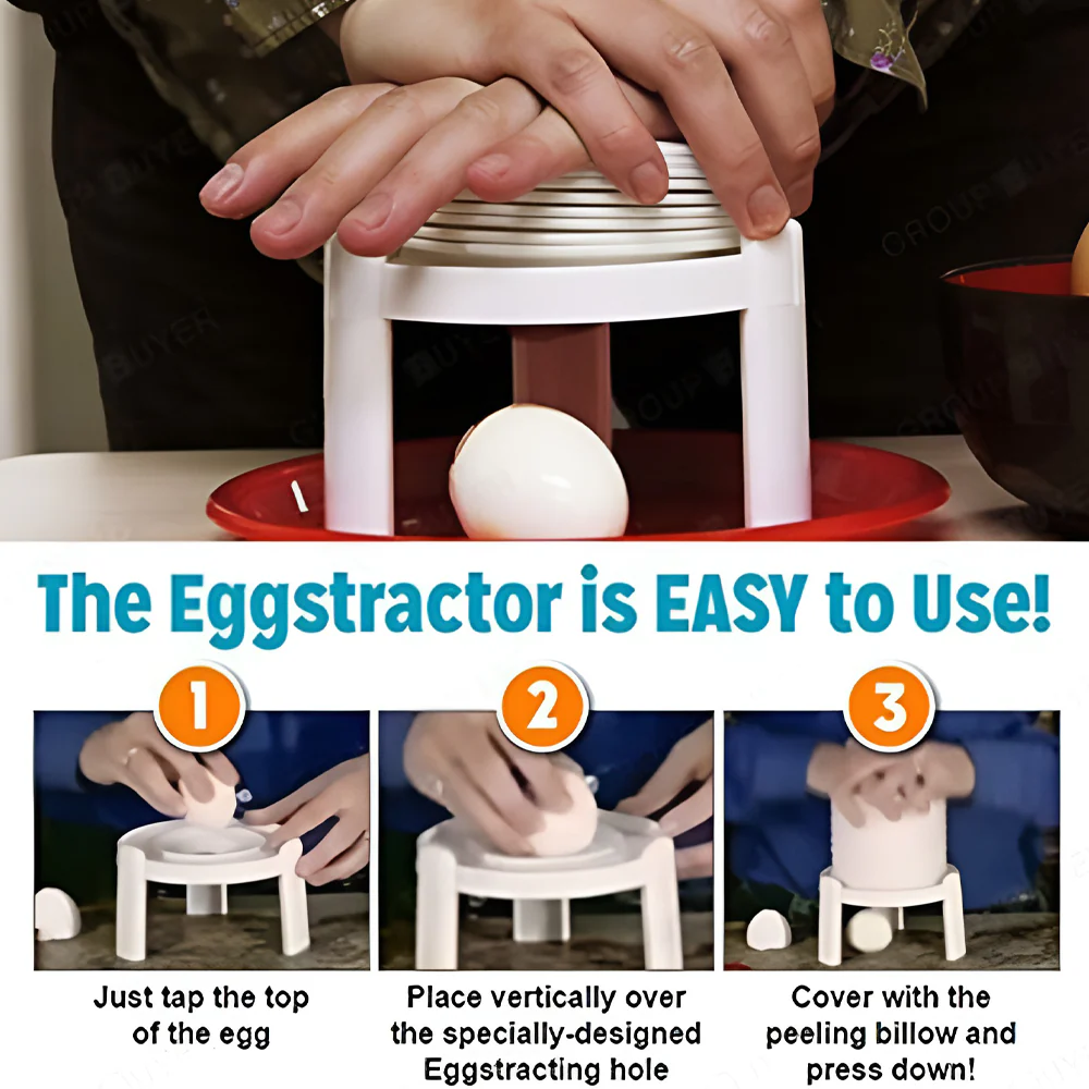 Quick & Safe Creative Egg Peeler Tool