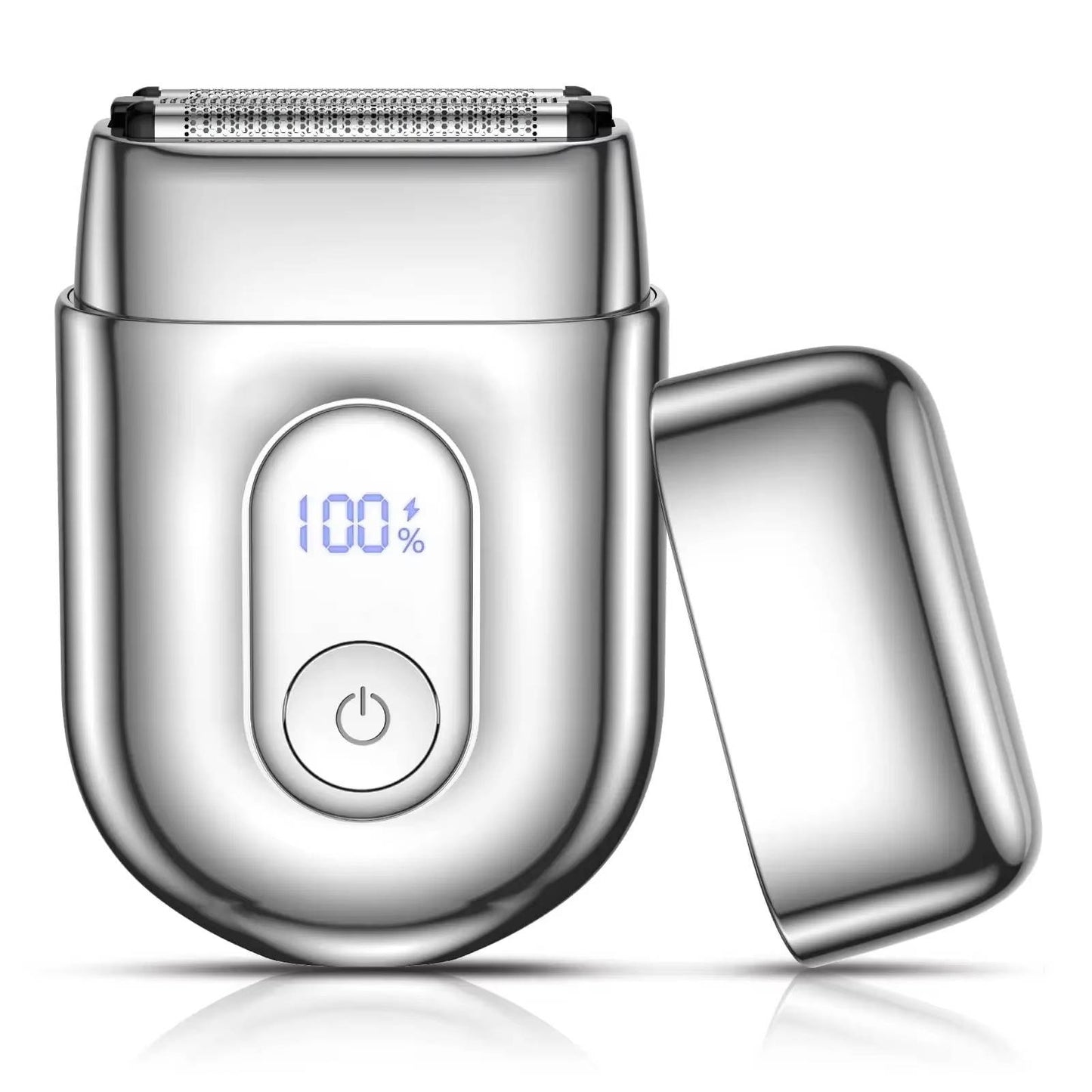 Travel Mens Foil Shaver with 3 Floating Blades Big LED Display and IPx7 Waterproof