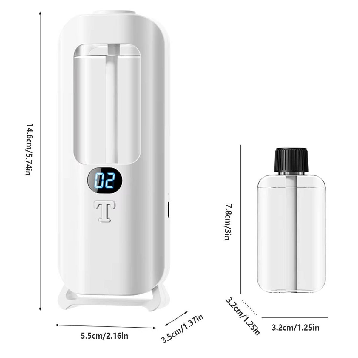 Air Humidifier and Aromatherapy Diffuser with Digital Display and Colored LED Lights