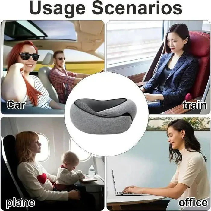 Snail Style Memory Foam, Travel Curved Neck Pillow