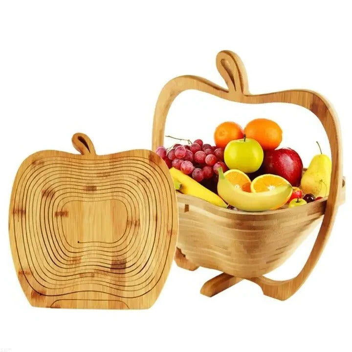 Bamboo Folding Fruit Basket and Cutting Board