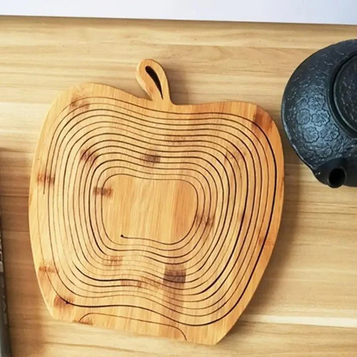 Bamboo Folding Fruit Basket and Cutting Board