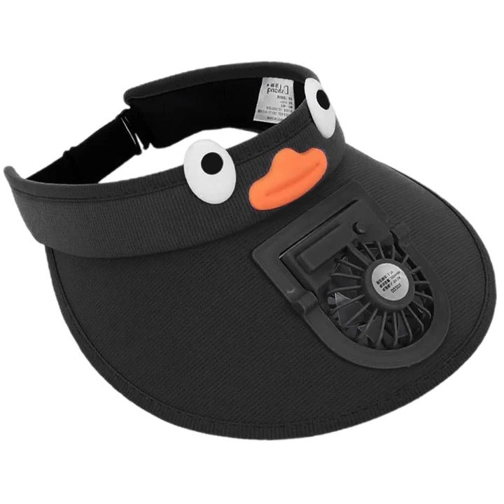 Kids Sun Visor Hat with Cooling Fan Hat