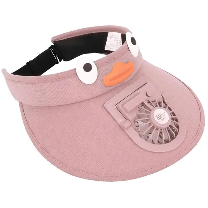 Kids Sun Visor Hat with Cooling Fan Hat